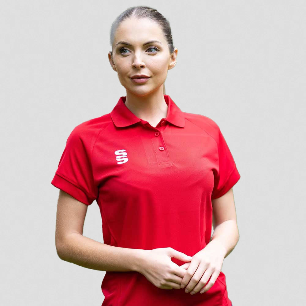 Stuart Surridge Women's Dual Solid Colour Polo Shirt - Red
