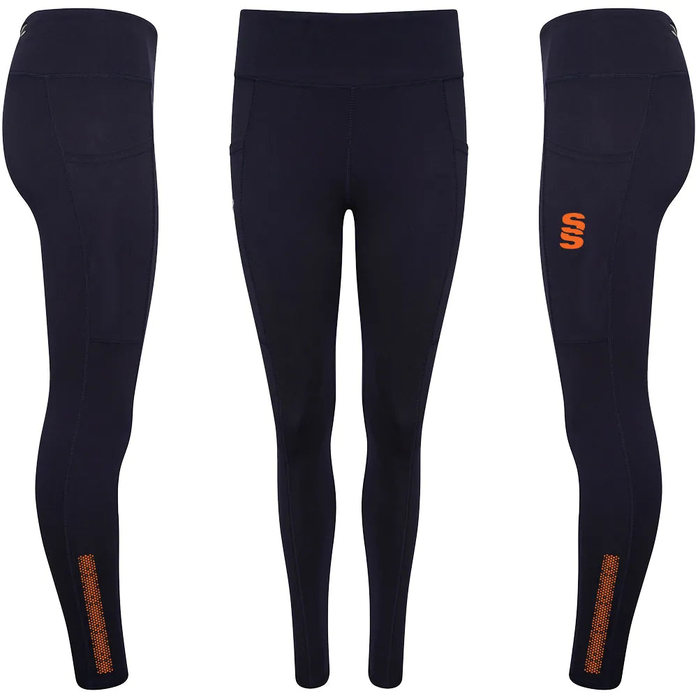 DU028 NAVY ORANGE DOTS