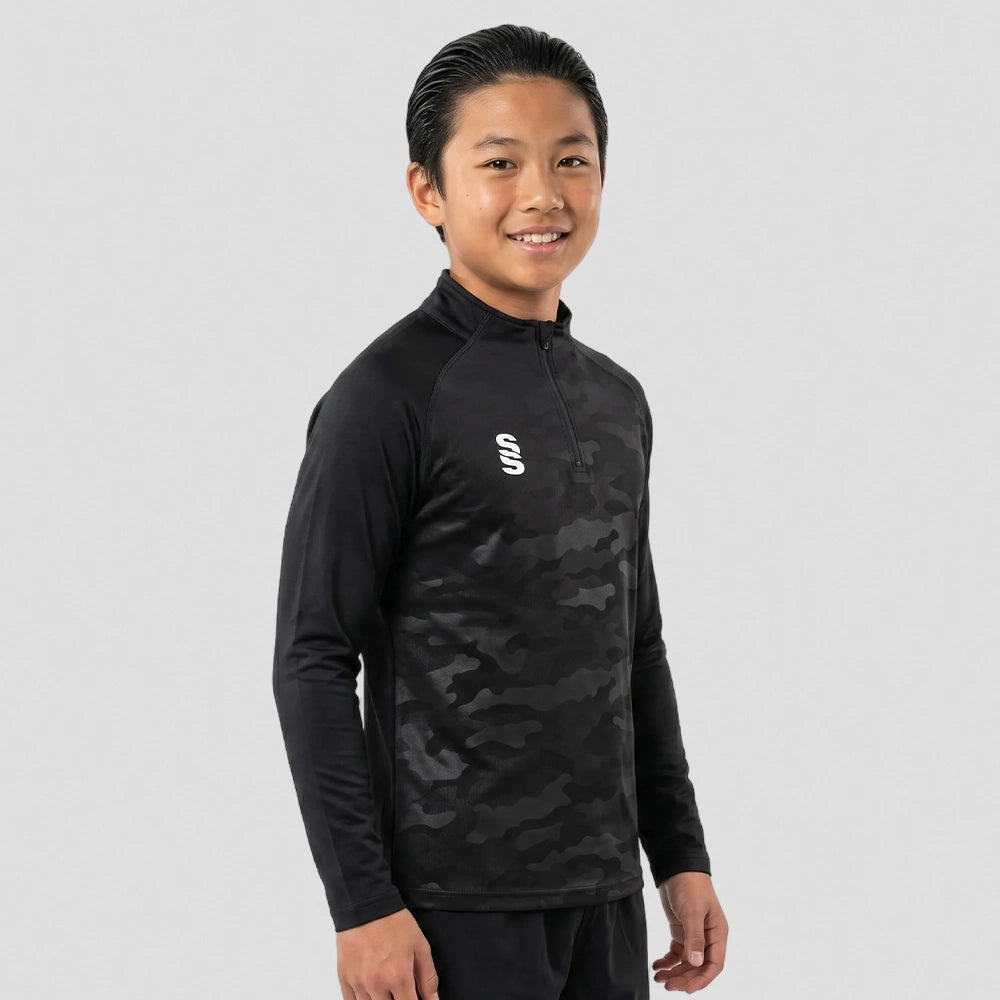 Stuart Surridge Camo Performance Top - Black (Junior)