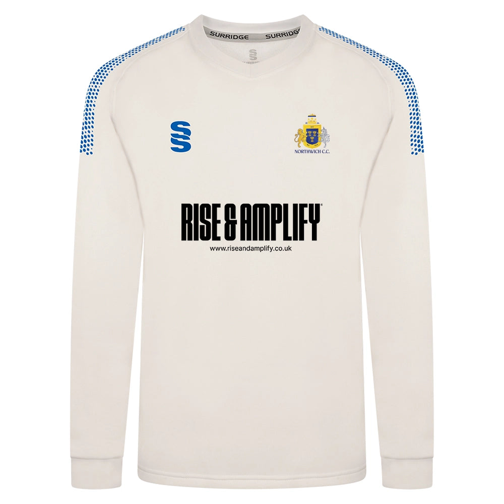 front view of Northwich Cricket Club Long Sleeve Cricket Sweater