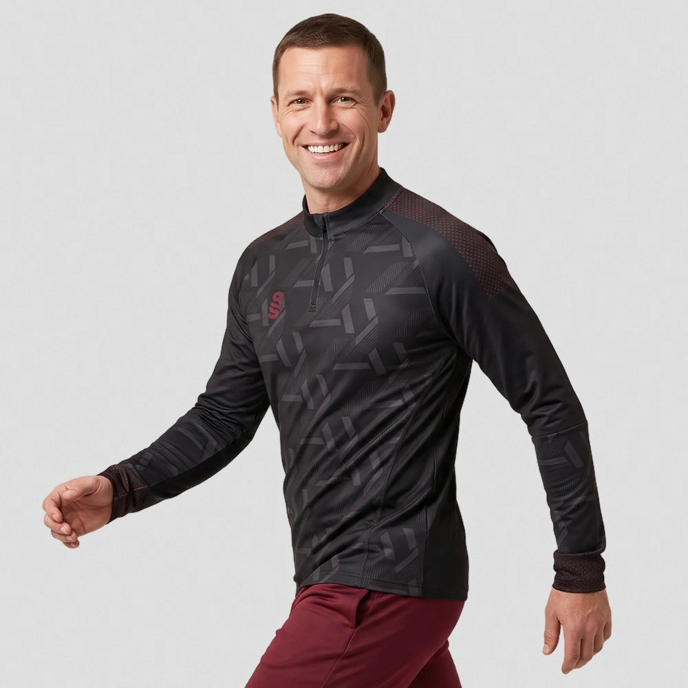 Stuart Surridge Impact 1/4 Zip Performance Top - Black
