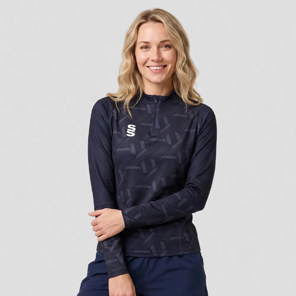 Stuart Surridge Impact 1/4 Zip Performance Top - Navy - Ladies