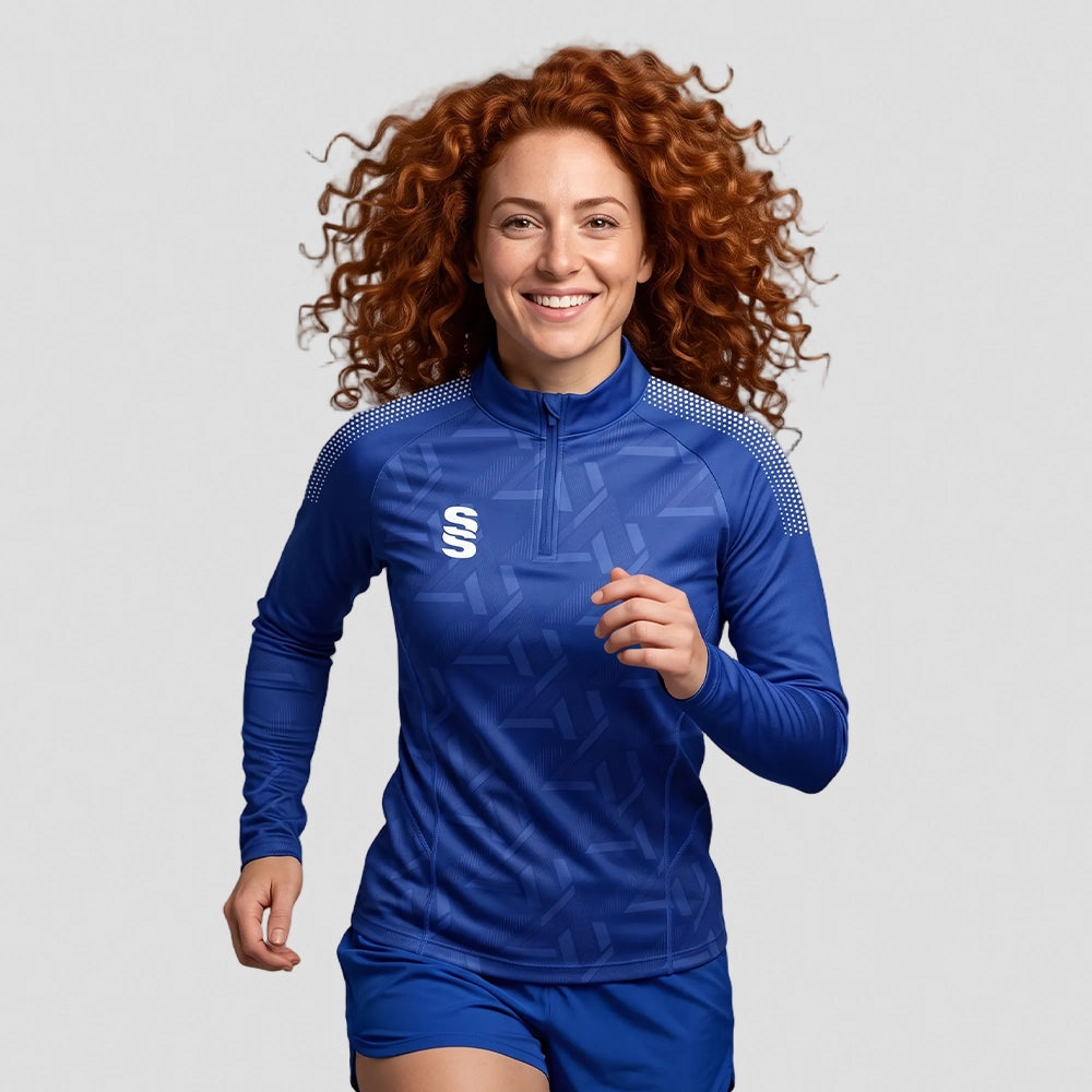 Stuart Surridge Impact 1/4 Zip Performance Top - Royal - Ladies