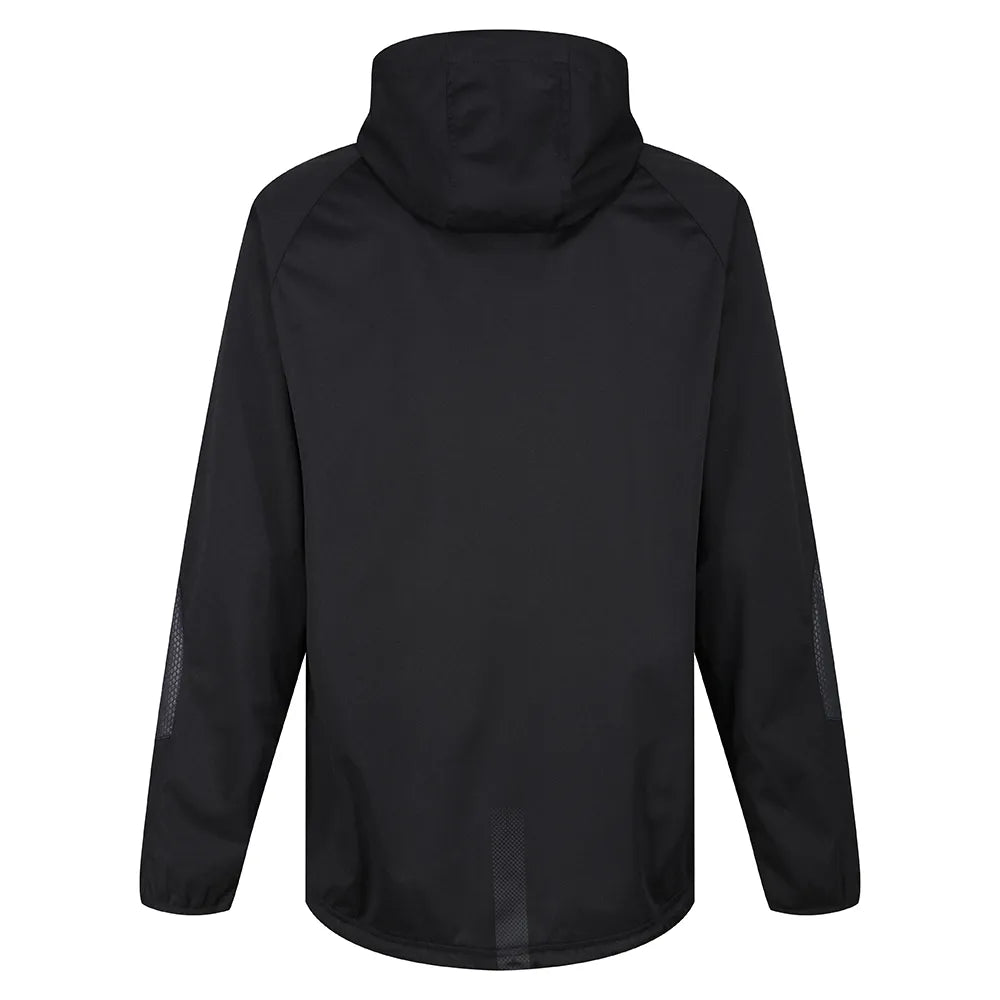 back view of Edge Hooded Jacket black