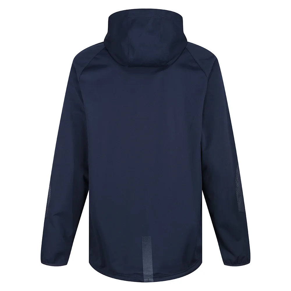 back view of Edge Hooded Jacket navy