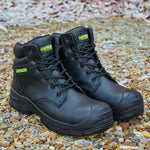 pair of Edmonton Recycled Leather Safety Boot