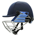 side view of Forma Cricket Helmet - Pro SRS - Steel Grill in navy