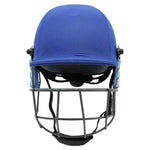 front view of Forma Cricket Helmet - Pro SRS - Steel Grill in royal