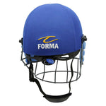 back view of Forma Cricket Helmet - Pro SRS - Steel Grill in royal