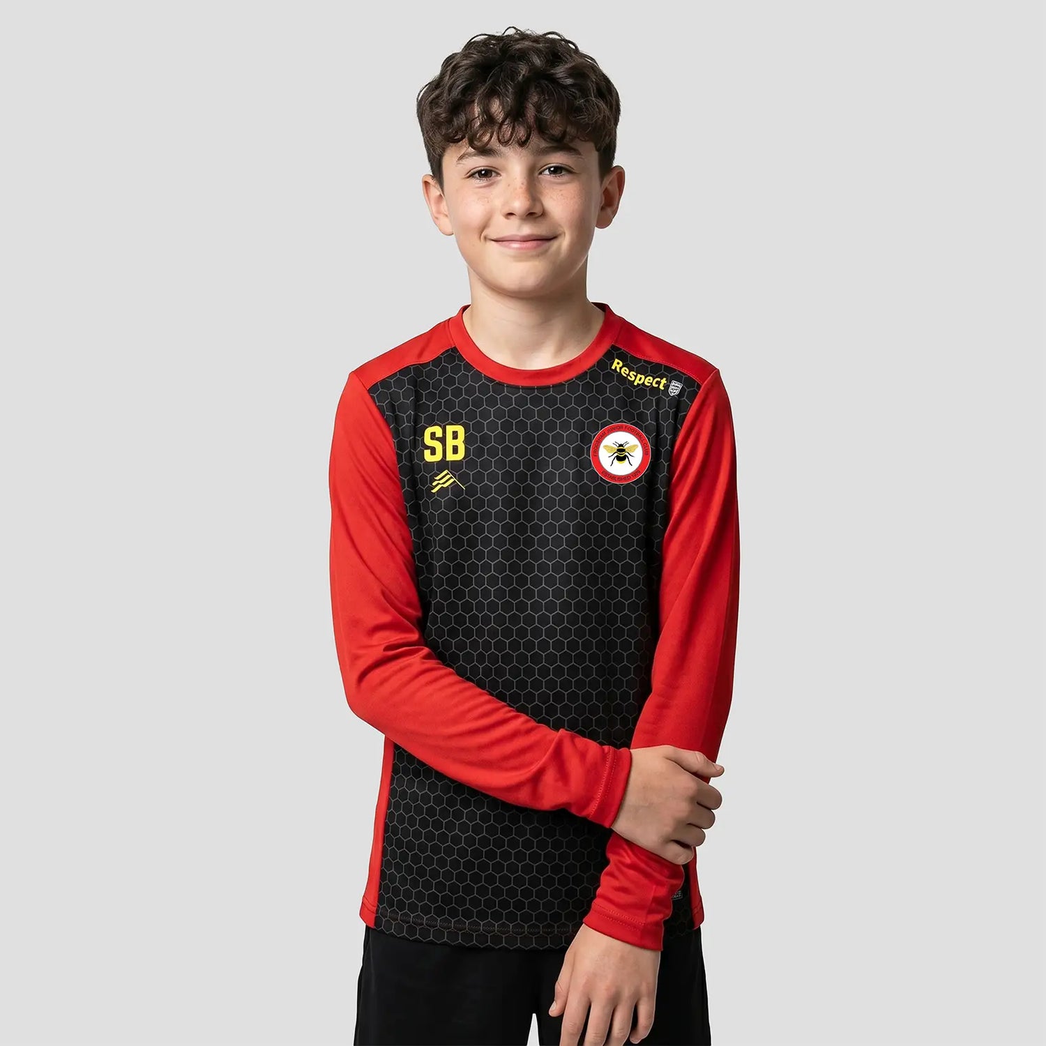 model wearing Frodsham JFC EVO Sweatshirt – Junior