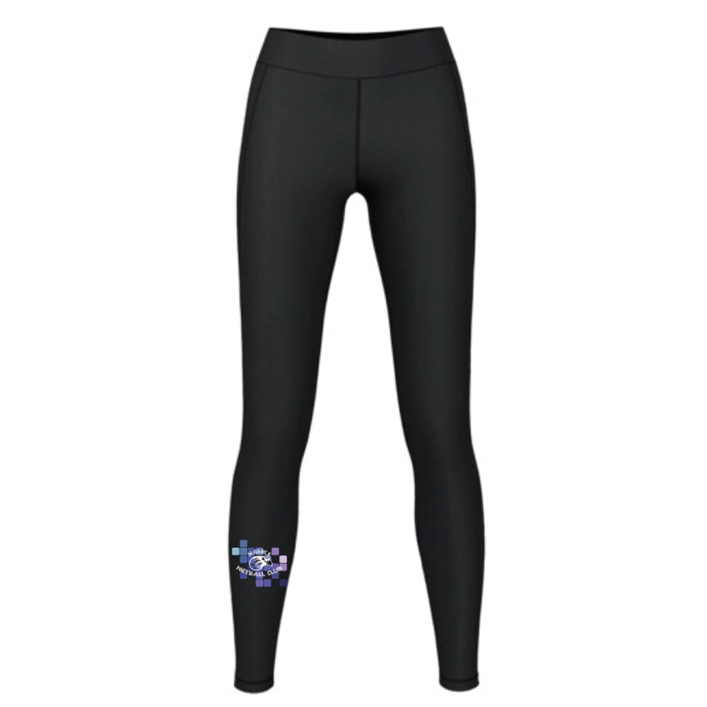 Rear view of Hawks Netball Club Academy Legging – Adult