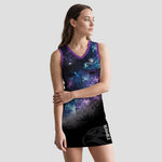 Model wearing the Hawks Netball Dress – Adult