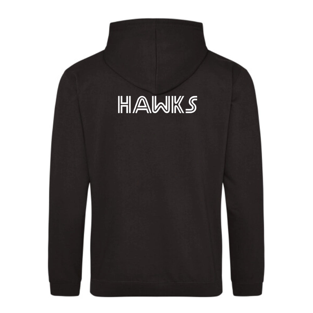 Rear view of Hawks Netball Club Hoodie – Junior