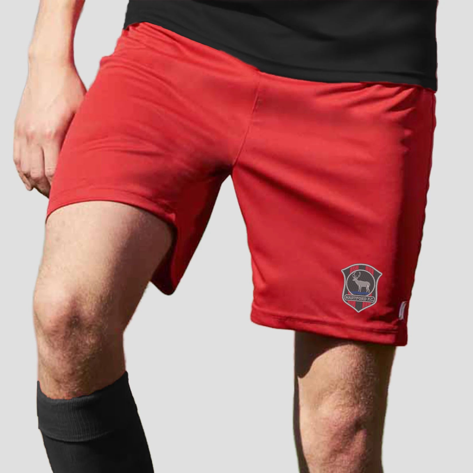 Model wearing the HFC Pro Training Shorts - Adult