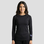 Model wearing the Hawks Netball Club Baselayer – Adult