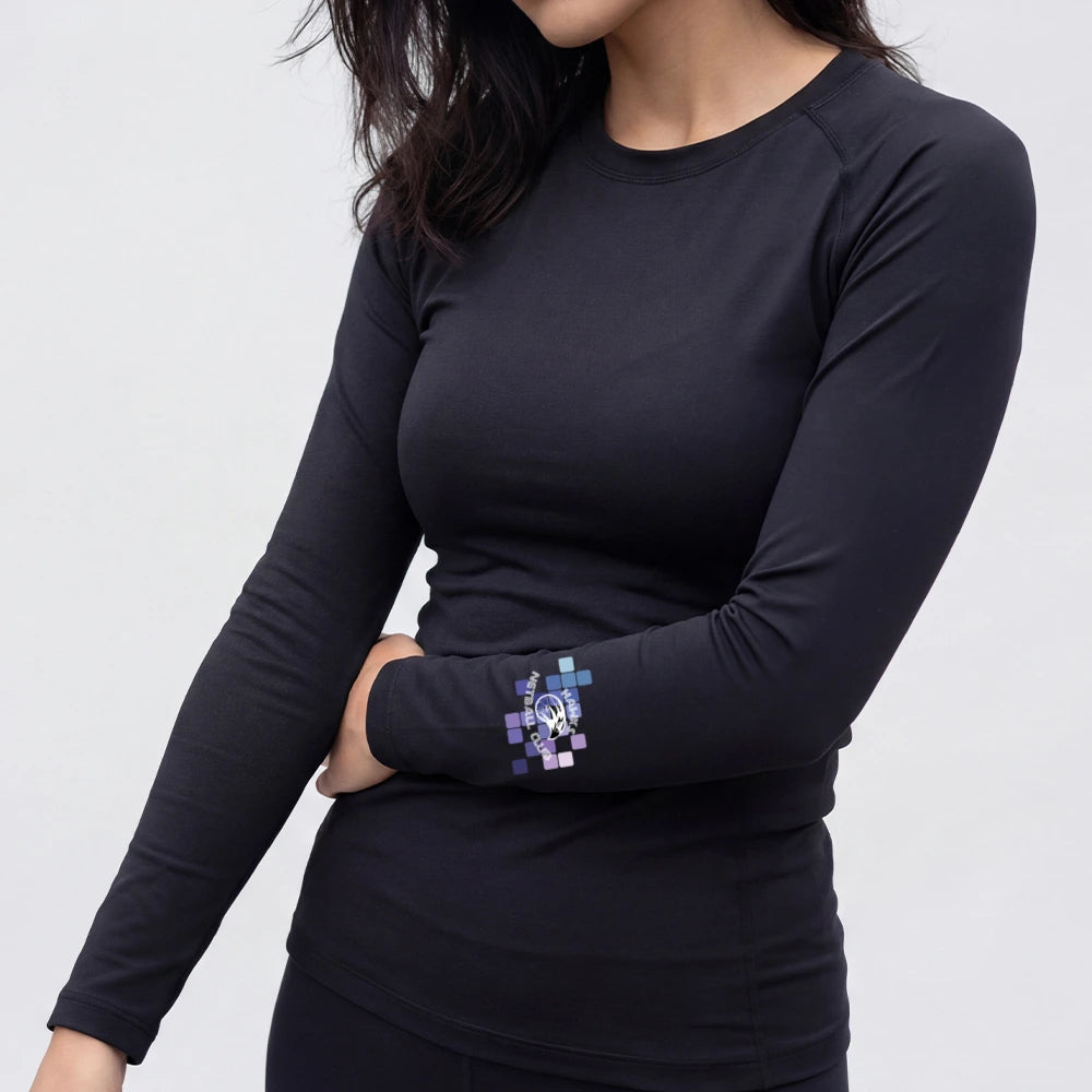 Close up of the Hawks Netball Club Baselayer Sleeve