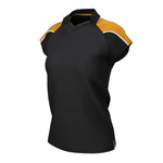 iGen Female Sports Polo Black/Amber