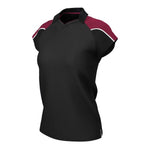 iGen Female Sports Polo Black/Maroon
