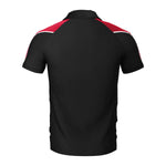 back view of iGen Unisex Sports Polo Black/Red