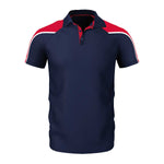 front view of iGen Unisex Sports Polo Navy/Red