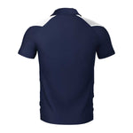 back view of iGen Unisex Sports Polo Navy/White