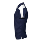 side view of iGen Unisex Sports Polo Navy/White