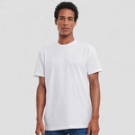 model wearing Russell  in white