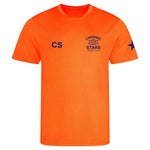 front view of Cheshire Stars NC Junior T-shirt - Orange