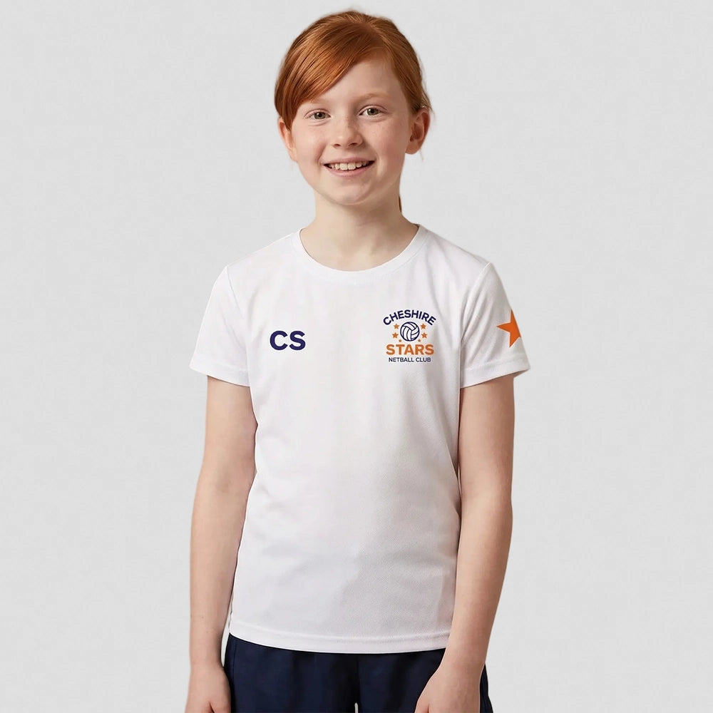 Cheshire Stars NC Junior T-shirt - White