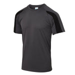 AWDis Cool Contrast Wicking T-Shirt charcoal / jet black