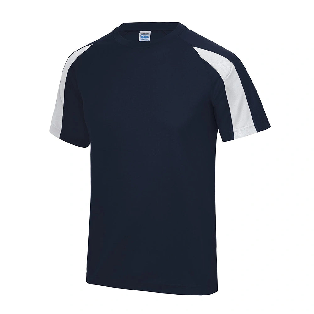 AWDis Cool Contrast Wicking T-Shirt french navy / arctic white