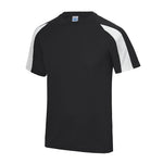 AWDis Cool Contrast Wicking T-Shirt jet black / arctic white