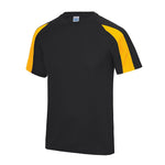 AWDis Cool Contrast Wicking T-Shirt jet black / gold
