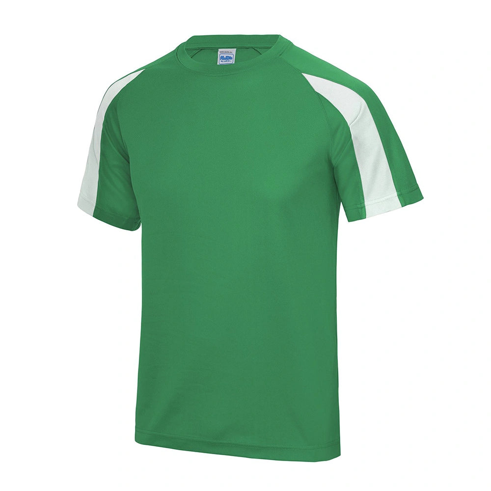 AWDis Cool Contrast Wicking T-Shirt kelly green / arctic white