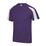 AWDis Cool Contrast Wicking T-Shirt purple / arctic white