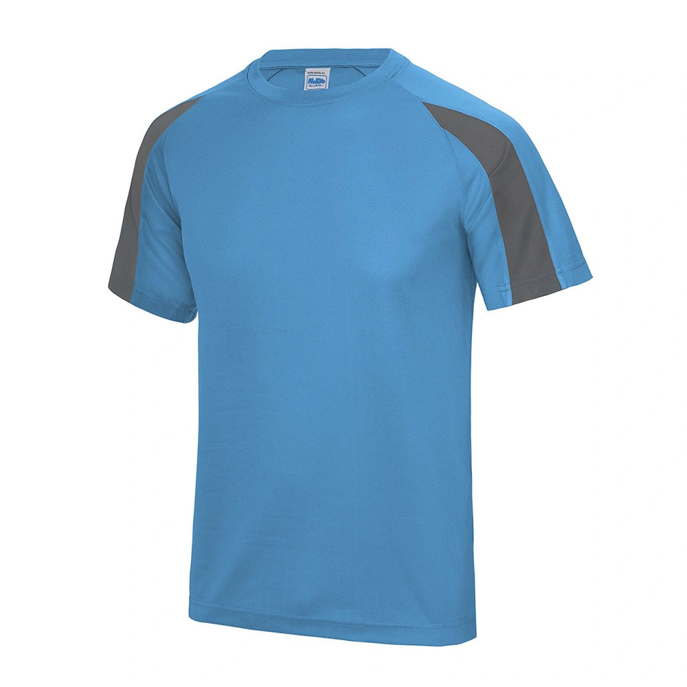AWDis Cool Contrast Wicking T-Shirt sapphire blue / charcoal