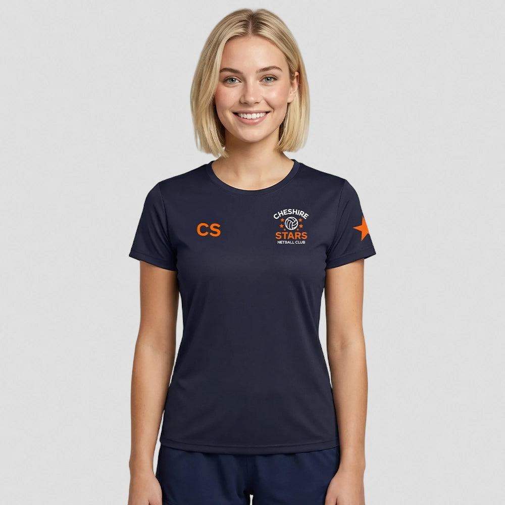Cheshire Stars NC Ladies T-shirt - Navy
