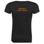 Rear view of Winsford ASC Team T-Shirt – Ladies (Black)