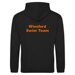 Rear view of Winsford ASC Team Hoodie JH001 in Black