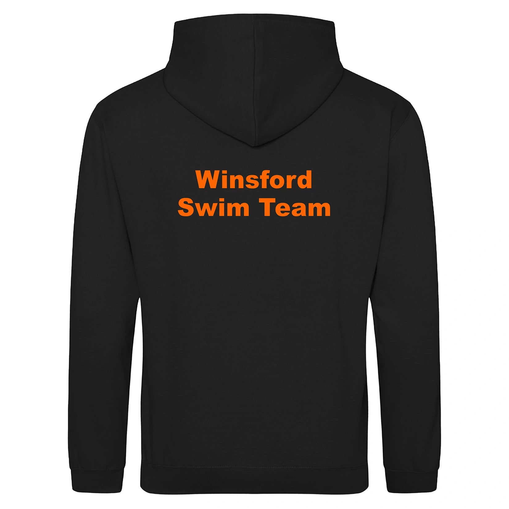 Rear view of Winsford ASC Team Hoodie JH001 in Black