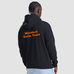 Rear view of Model wearing the Winsford ASC Team Hoodie JH001 in Black