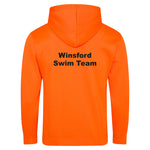 JH004 Winsford ASC Team Hoodie – Adult (Orange) Rear view