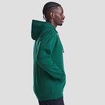 Side view of Model wearing the AWDis Zoodie JH050 in bottle green