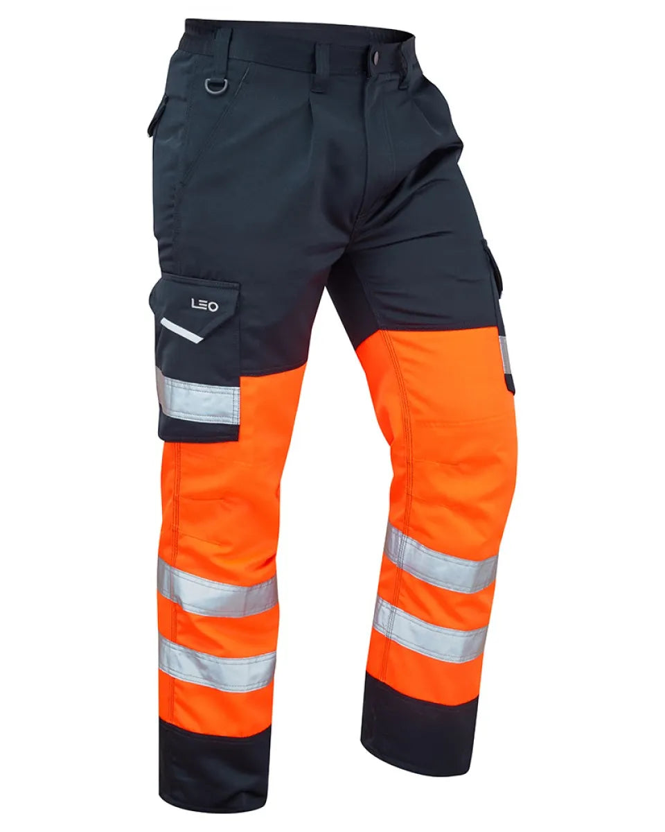 The Leo EcoViz Bideford Cargos in Orange/Navy