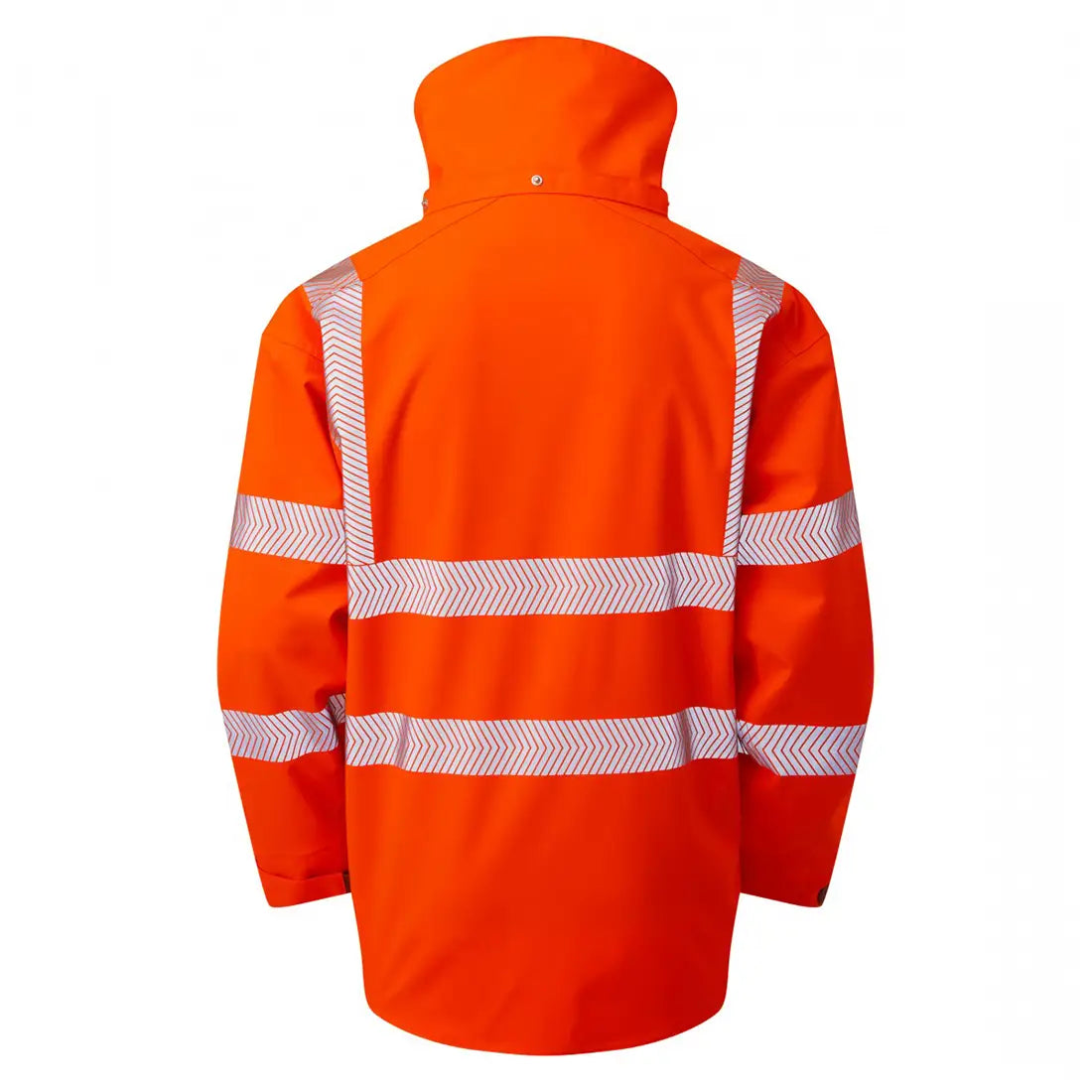 Leo Dartmoor EcoViz Breathable Bomber Jacket in Orange rear view