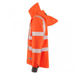 Leo Dartmoor EcoViz Breathable Bomber Jacket in Orange side view