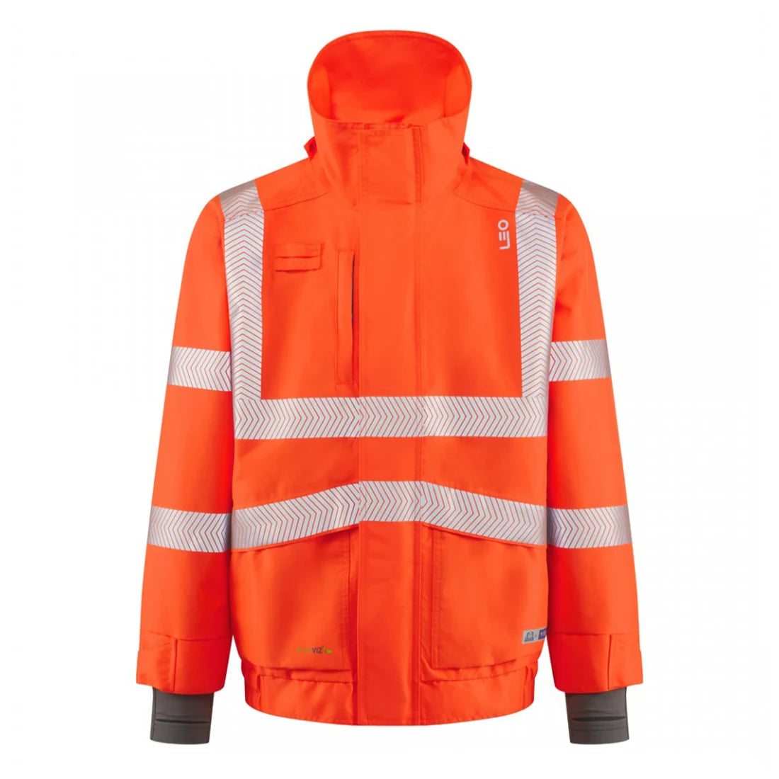 Leo Dartmoor EcoViz Breathable Bomber Jacket in Orange