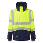 Leo Dartmoor EcoViz Breathable Bomber Jacket in Yellow/Navy