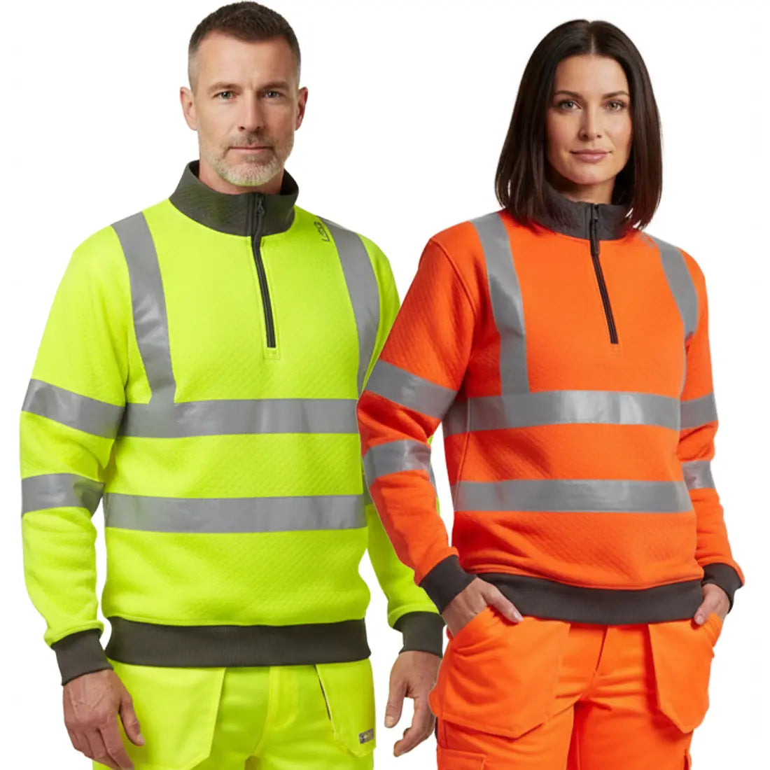 2 models wearing The Leo Brynsworthy 1/4 Zip Jacket