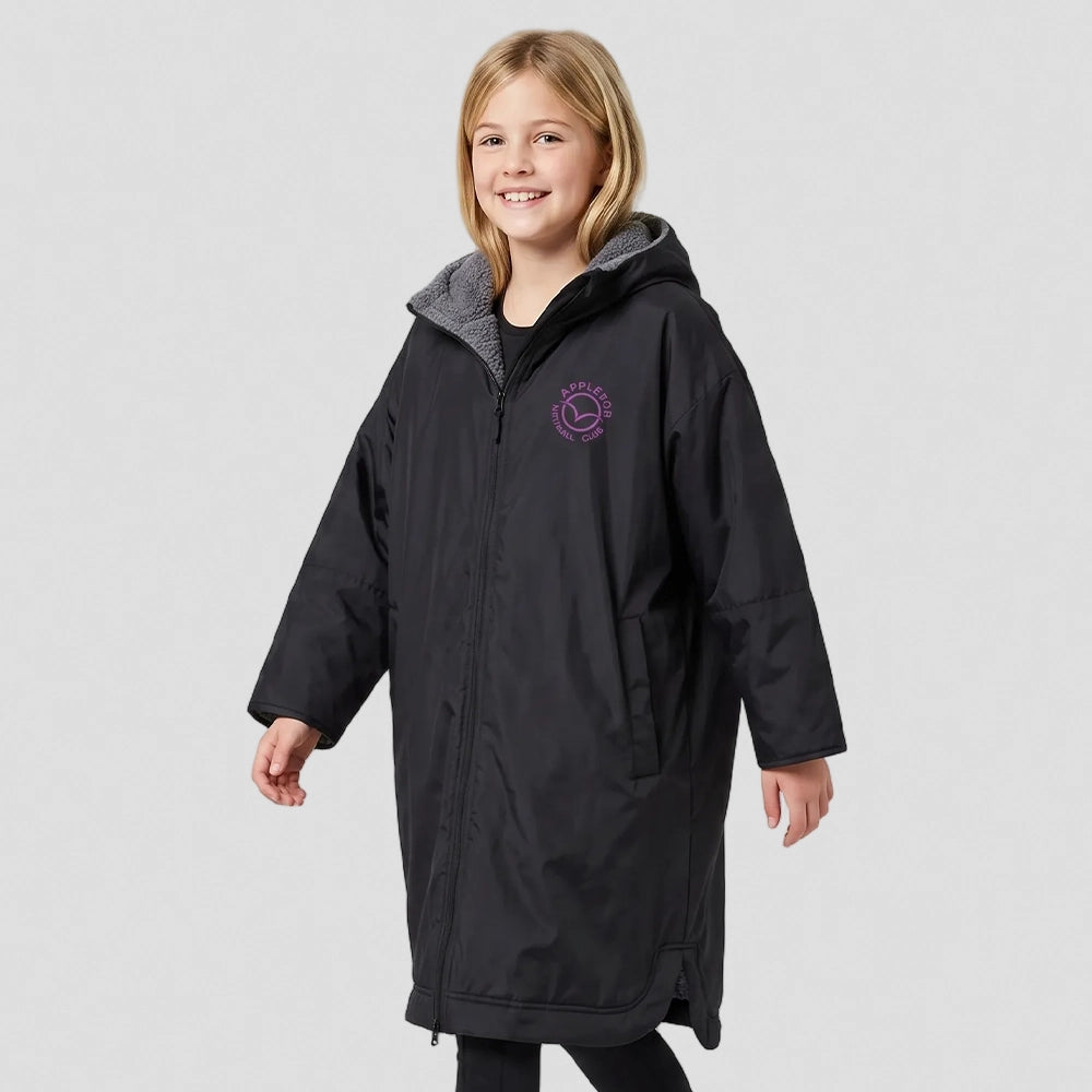 model wearing Appleton Netball Club All Weather Robe - Junior